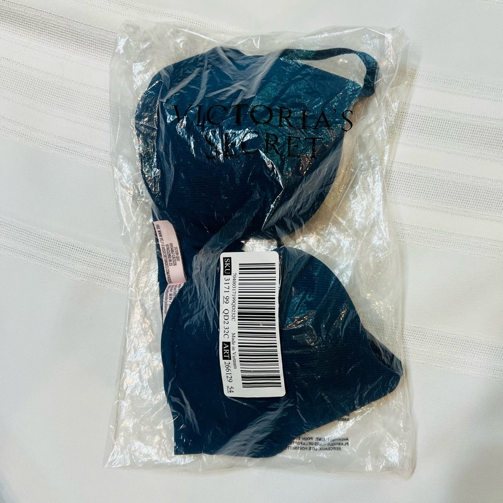 Victoria’s Secret Bra T-Shirt Collection Push-Up Full Coverage‎ Sz 32C NWT Blue